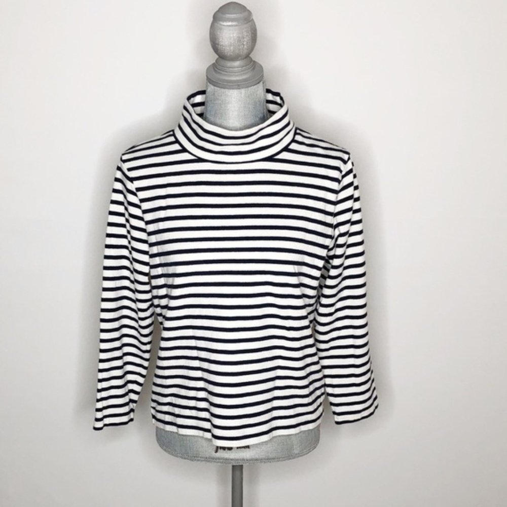 J. Crew Blouse Turtleneck Striped Size XS (H75)